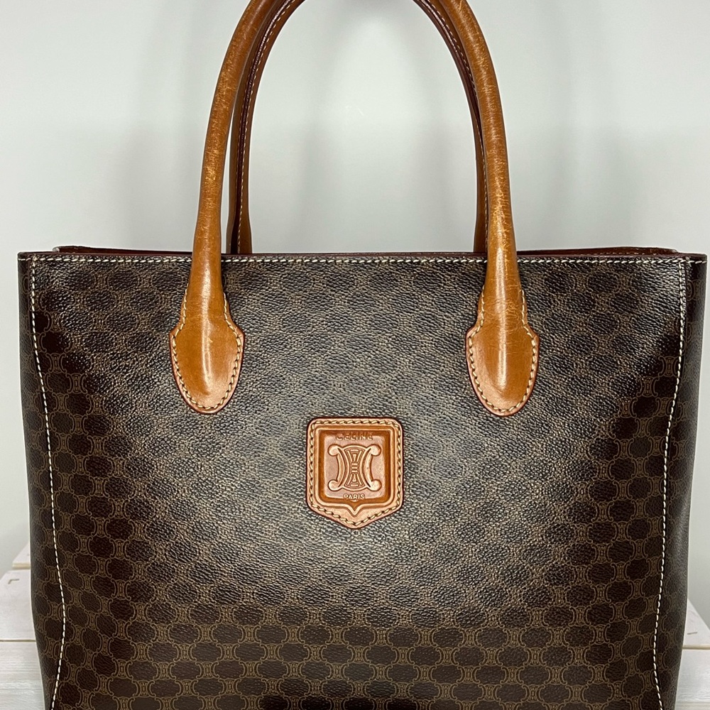 Celine Macadam Handle Bag (Brown Pattern) - image 1
